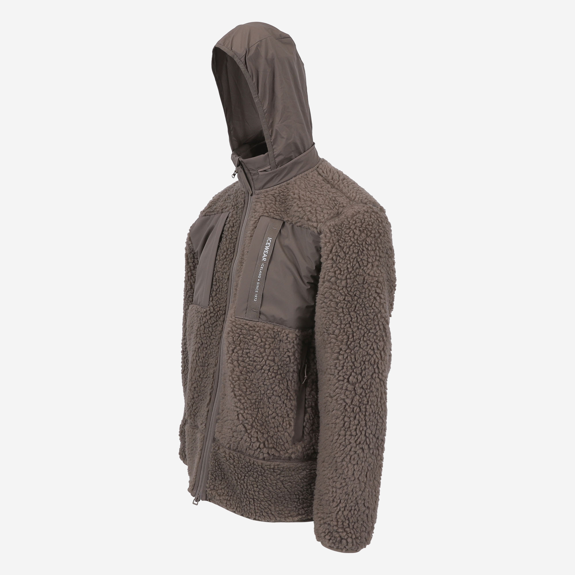 Veste en laine et polaire sherpa Hergilsey