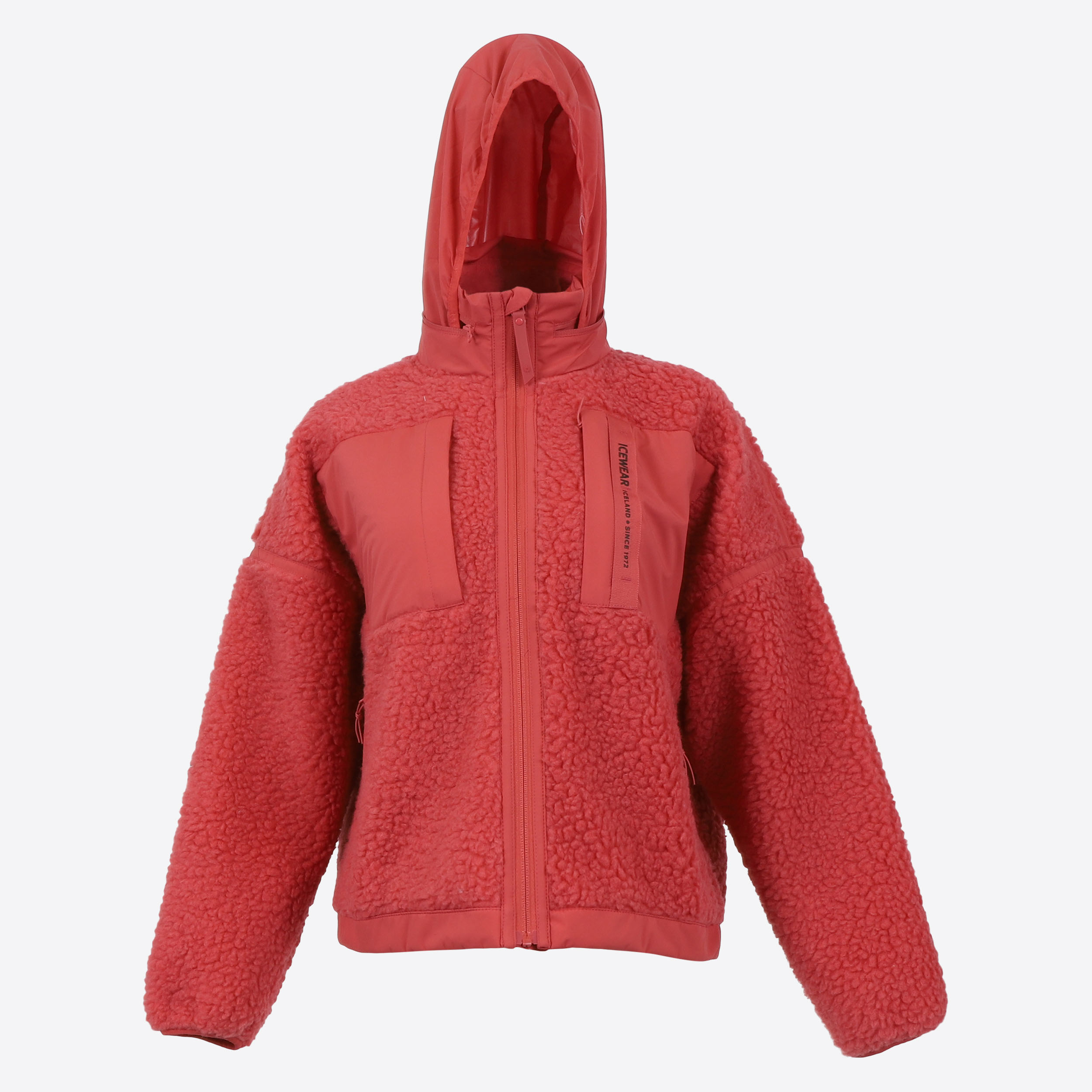 Hergilsey Veste en laine Sherpa pour femme