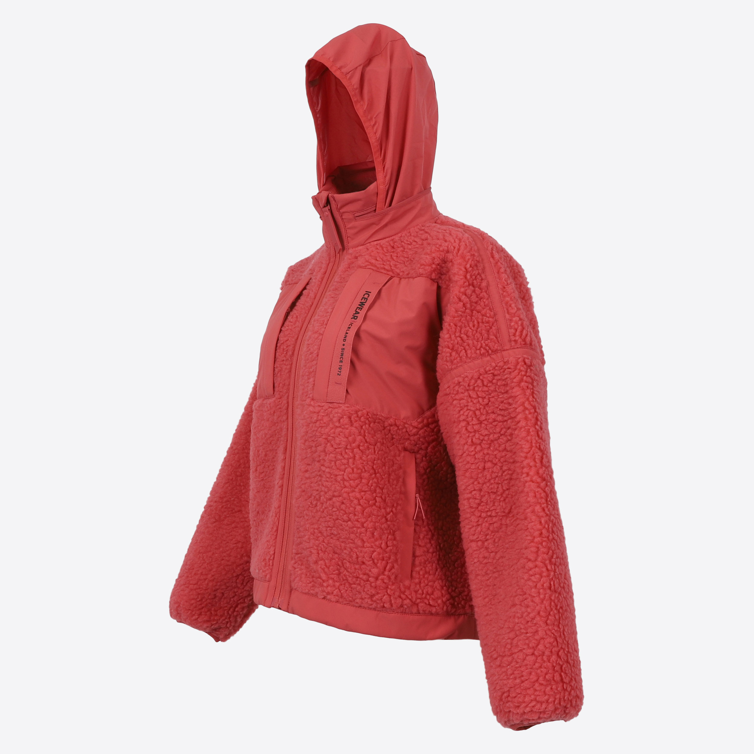 Hergilsey Veste en laine Sherpa pour femme