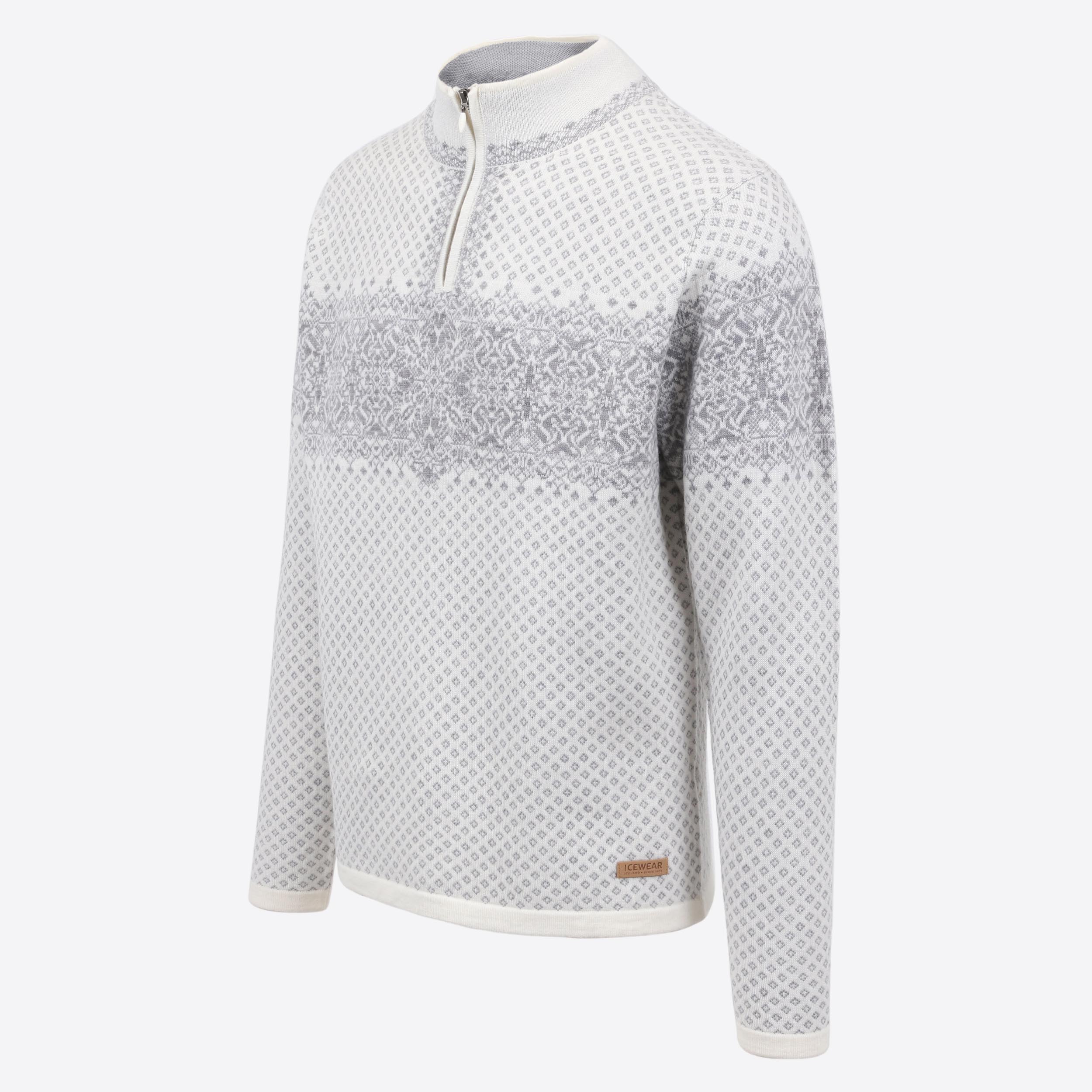 Pull en laine mérinos à motifs scandinaves Straumsvík