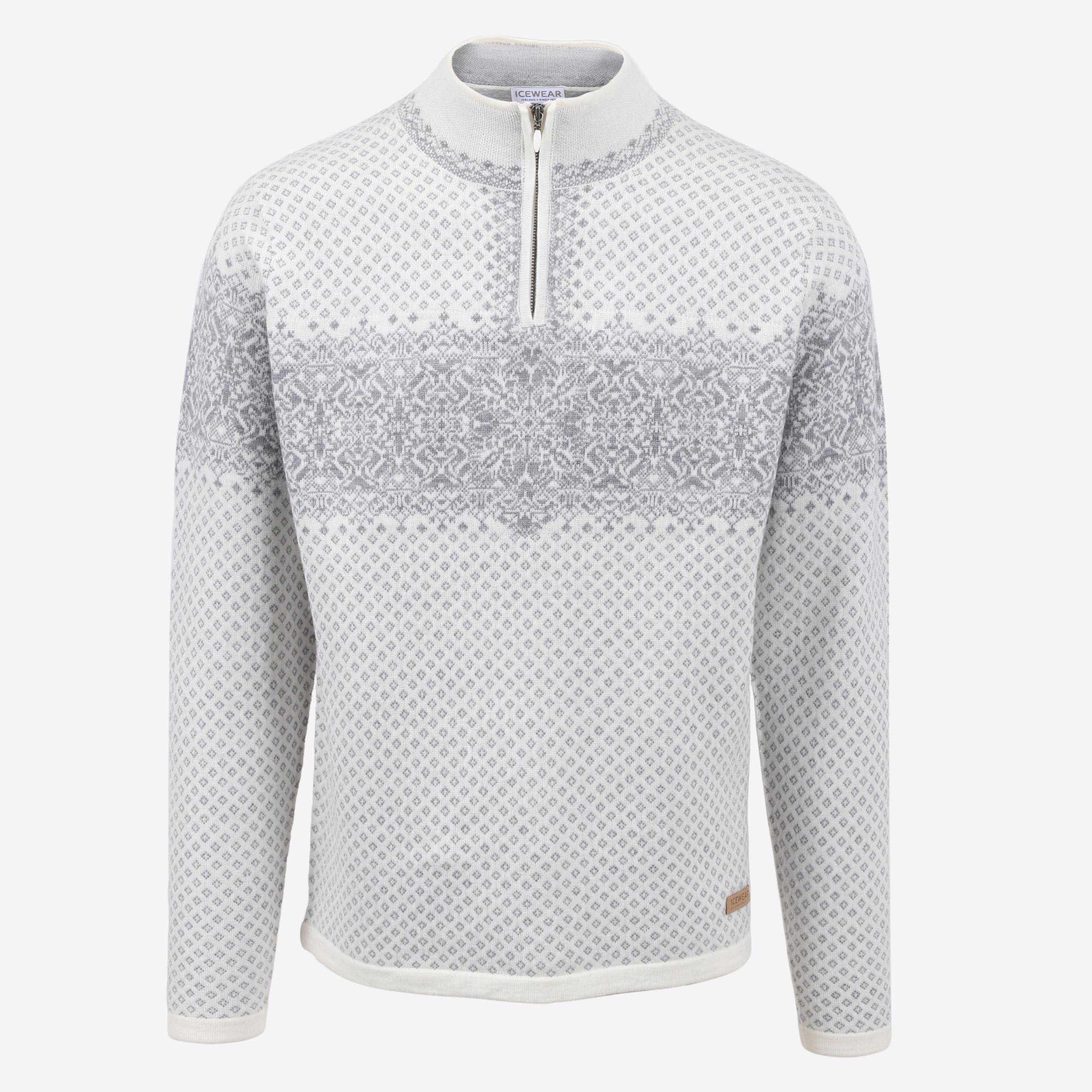 Pull en laine mérinos à motifs scandinaves Straumsvík