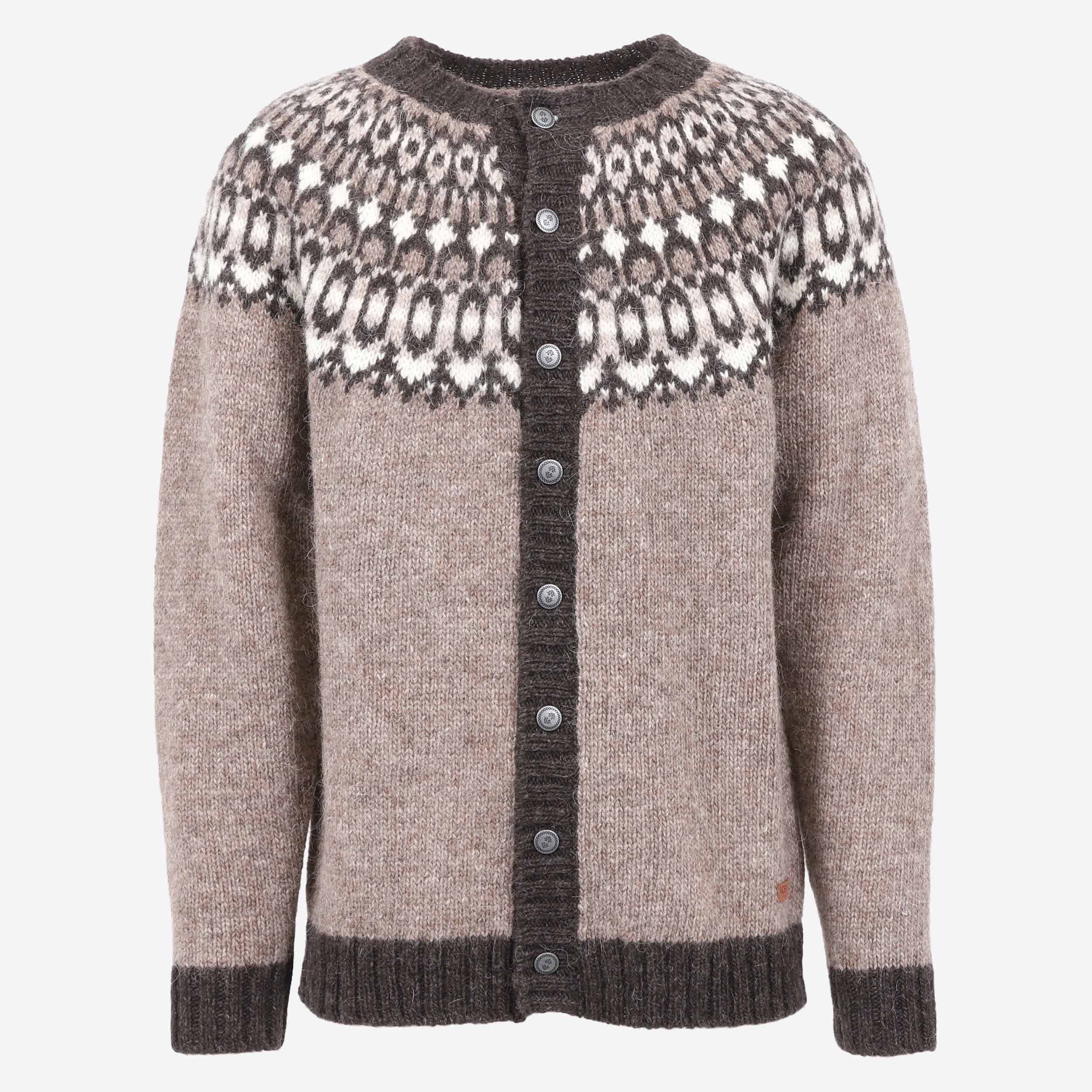 Fróði strickjacke aus wolle mit knöpfen 