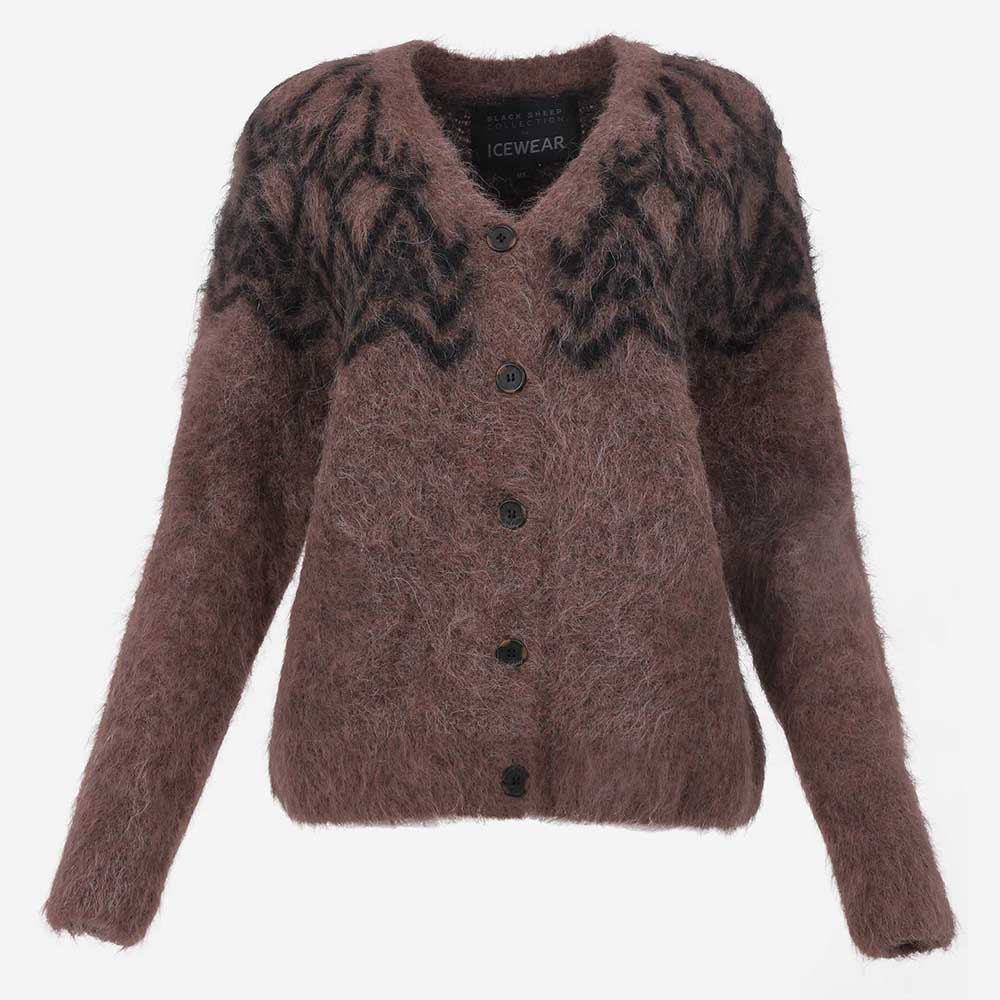 Látrabjarg women´s wool Nordic patterned cardigan 