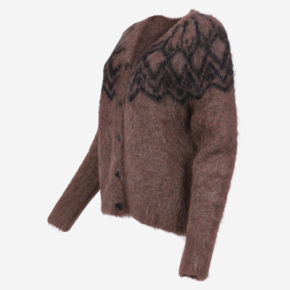 Látrabjarg women´s wool Nordic patterned cardigan 