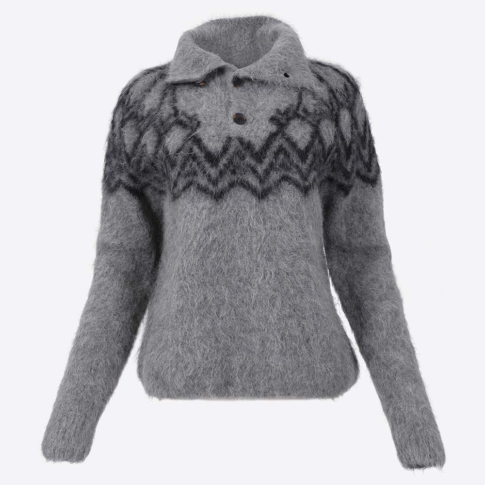 Látrabjarg alpaca wool Nordic pullover