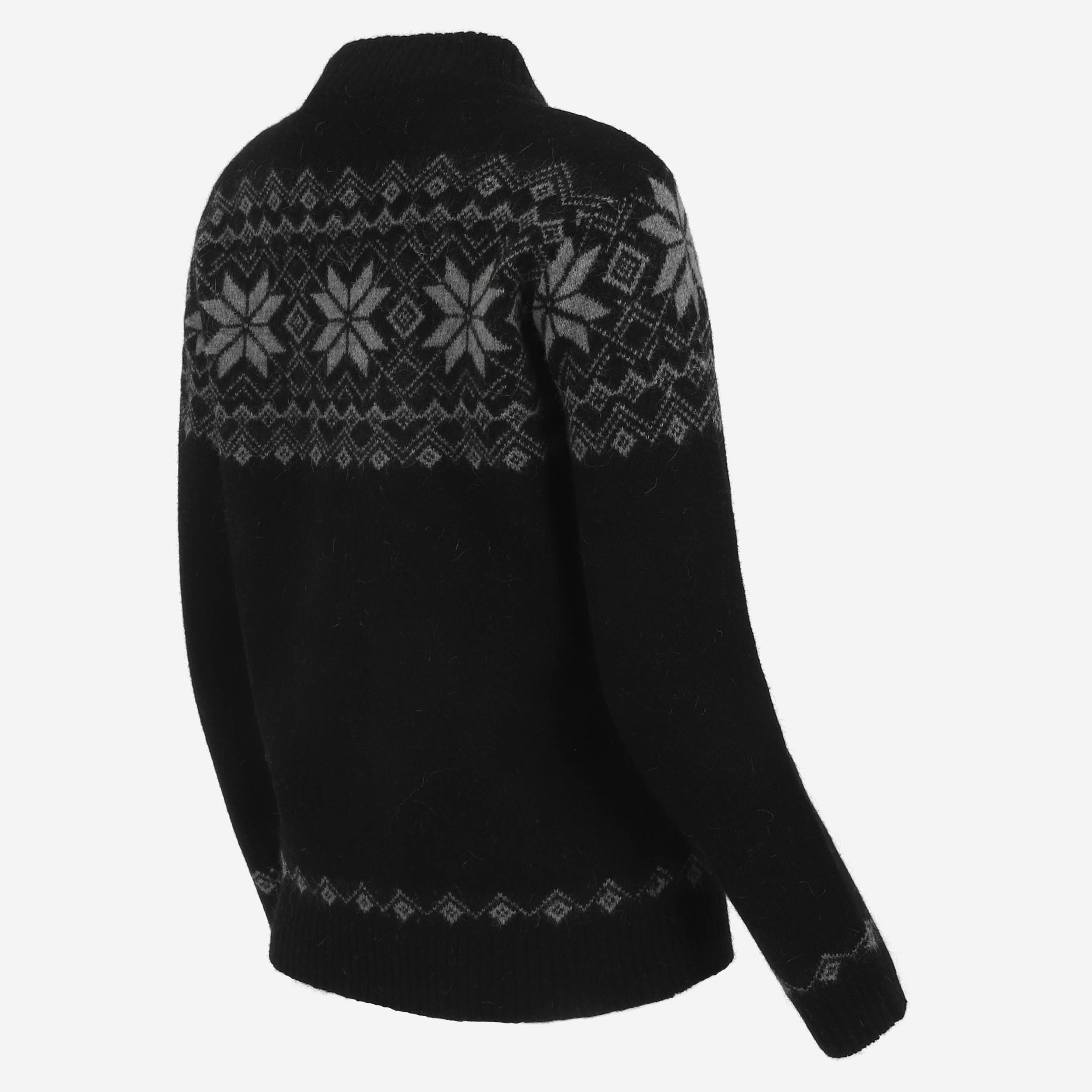 NÓTT rennd angóru ullarpeysa