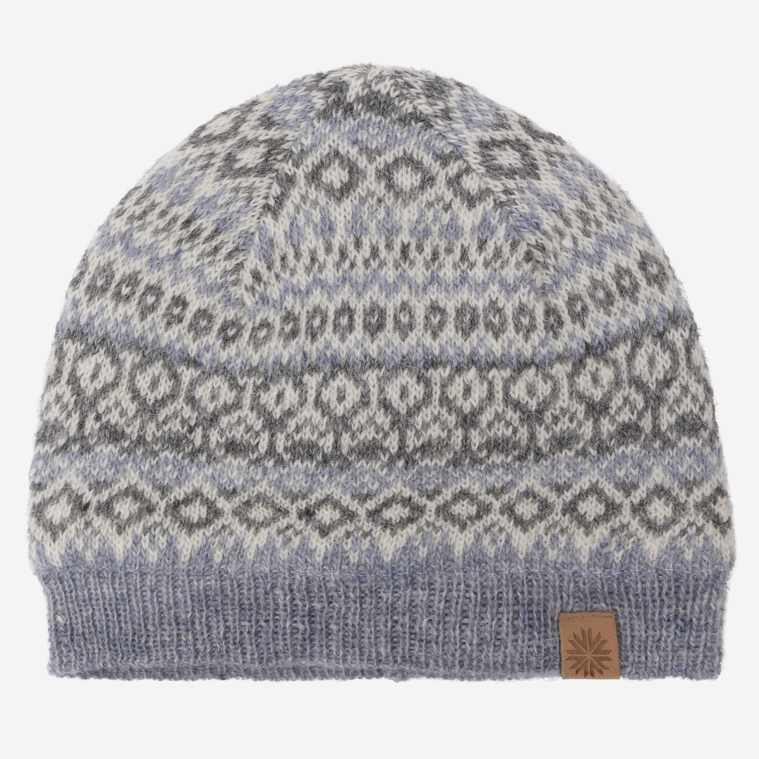 Fagradalsfjall wool hat with Icelandic pattern