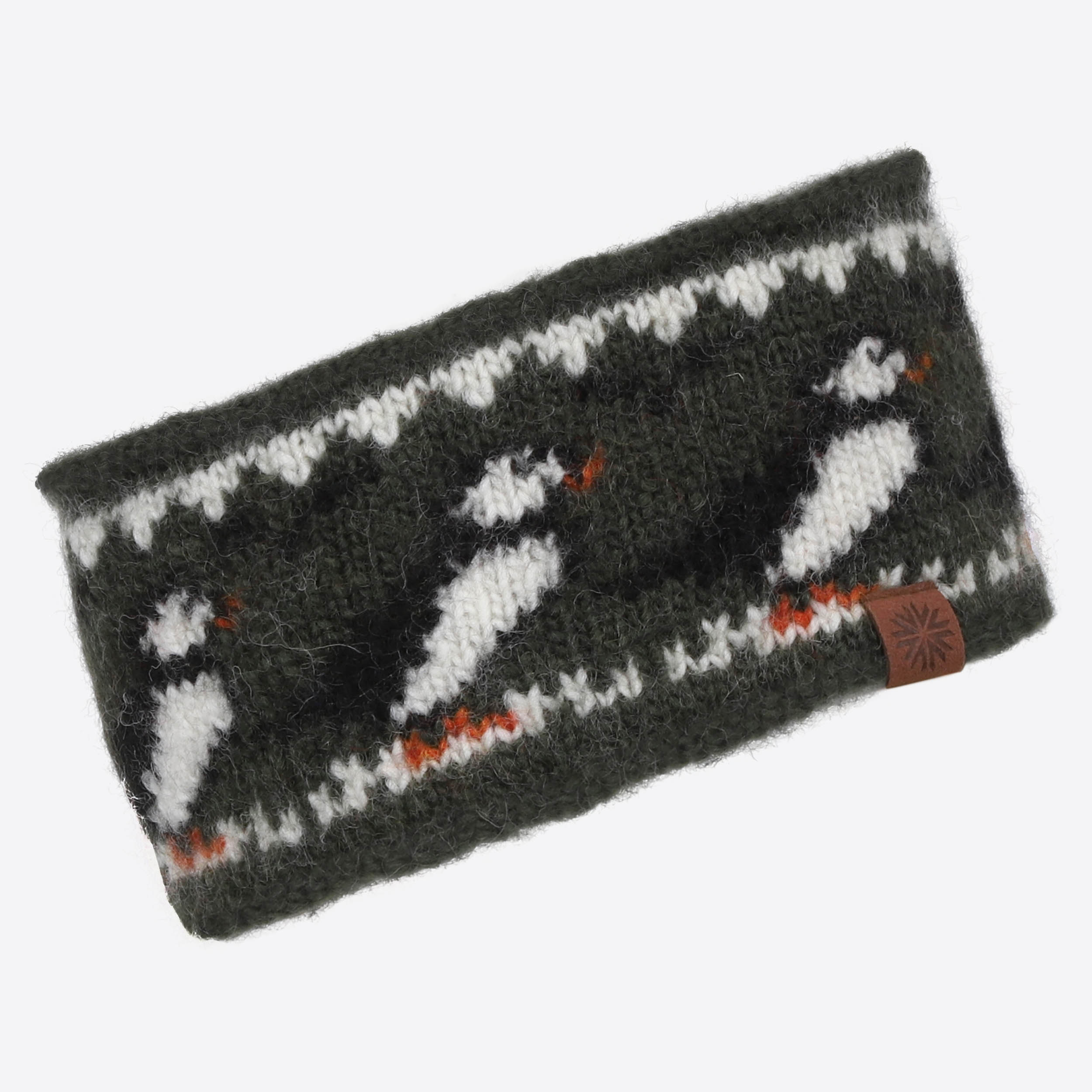 Lundi bandeau en laine avec motif macareux