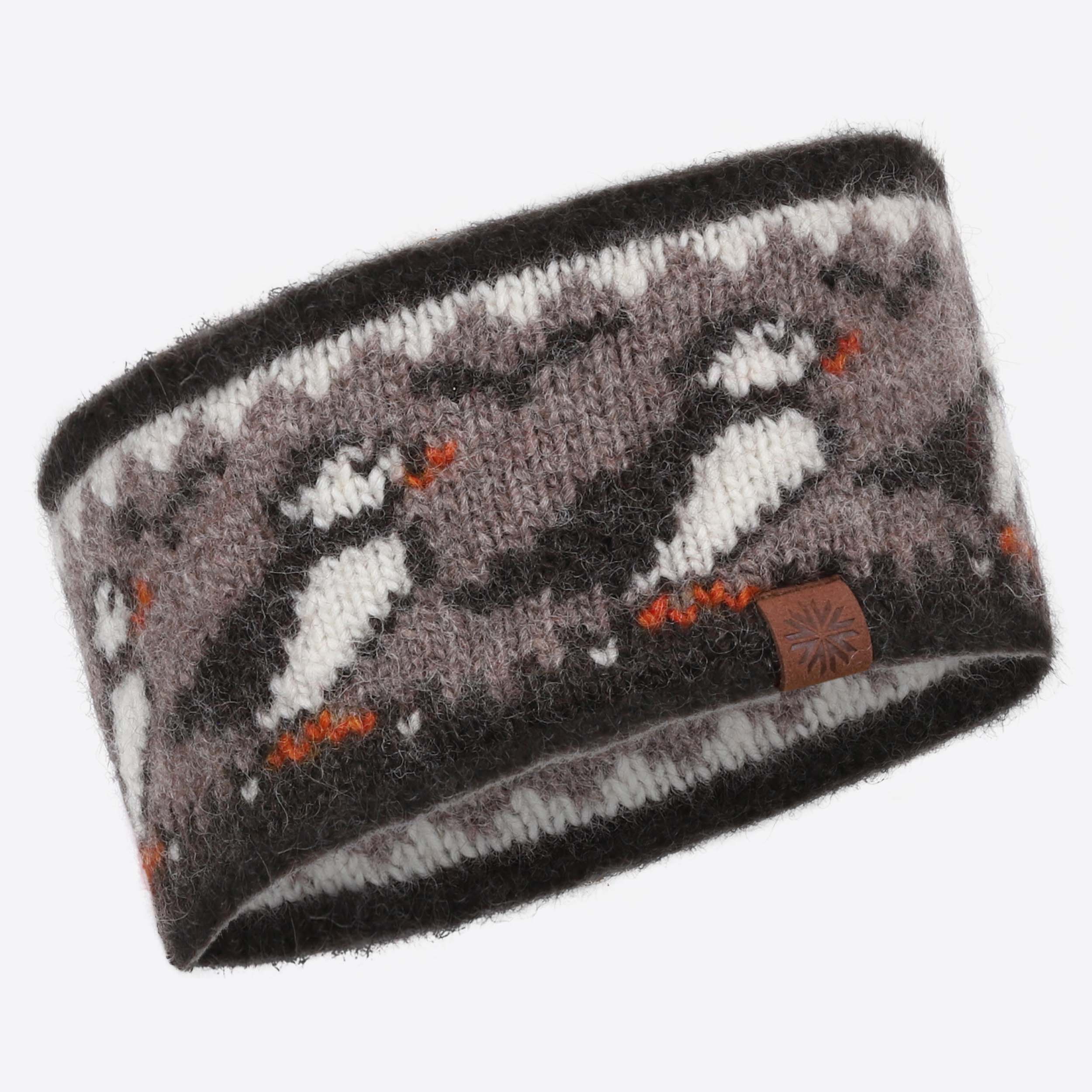 Lundi wool headband with puffin pattern