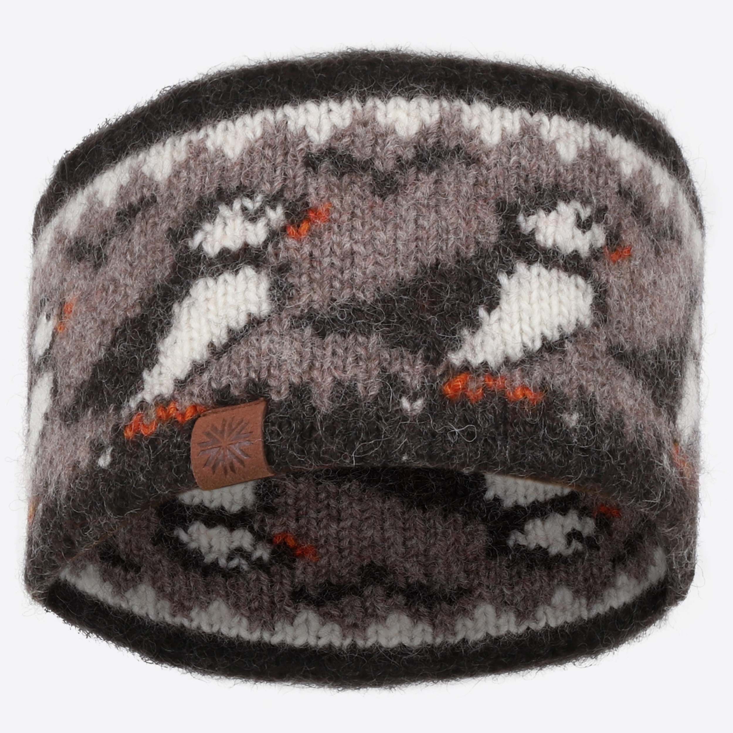 Lundi wool headband with puffin pattern
