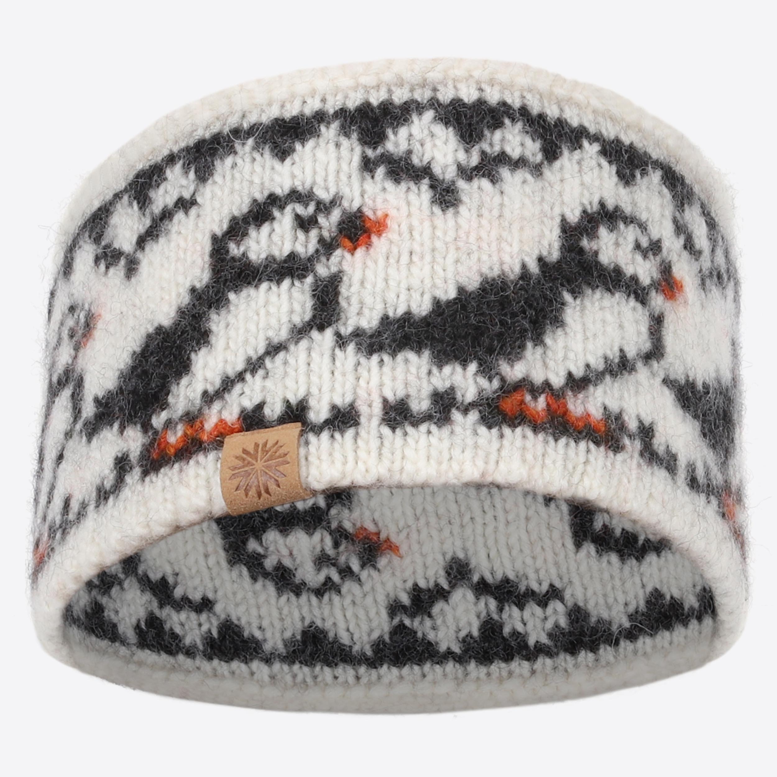 Lundi wool headband with puffin design