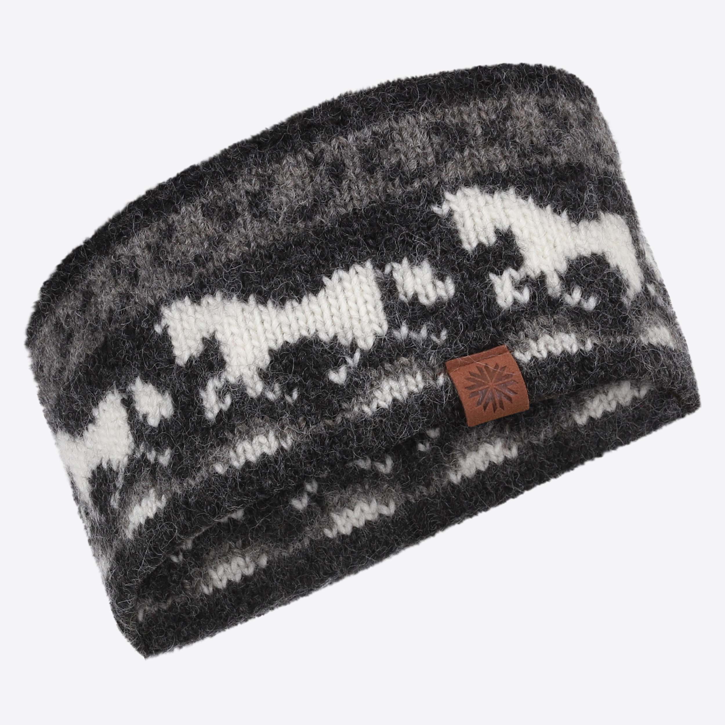 Sleipnir wool headband with horse design