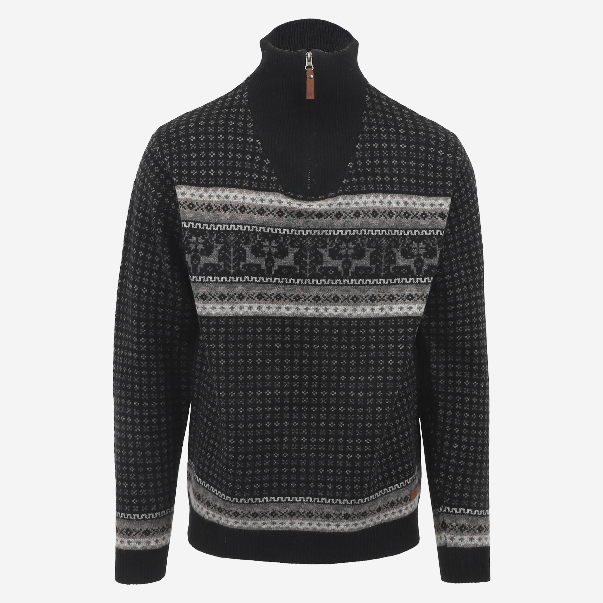 Hreindýrsholt knitted jumper with reindeer motifs 