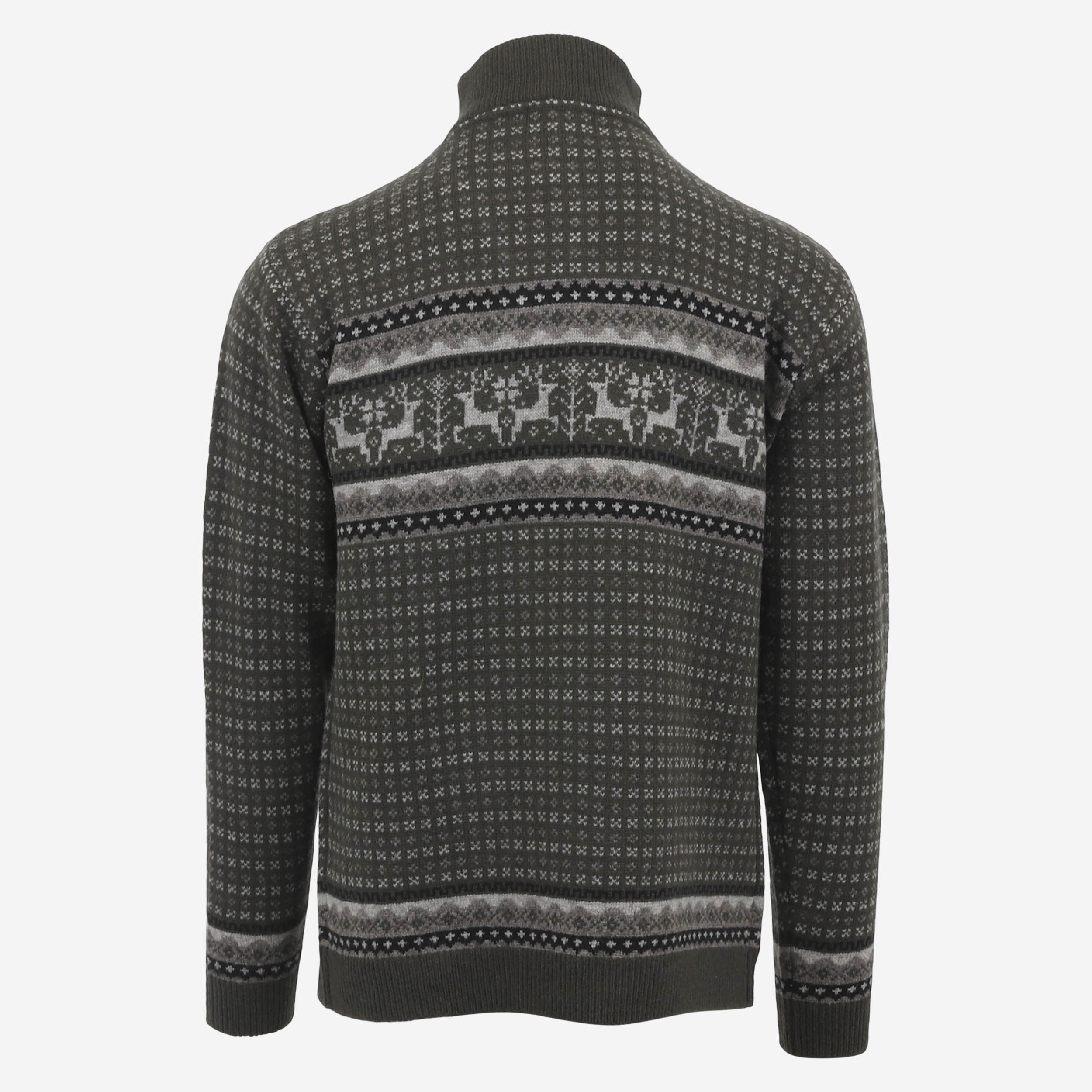 Hreindýrsholt knitted pullover with reindeer motifs 