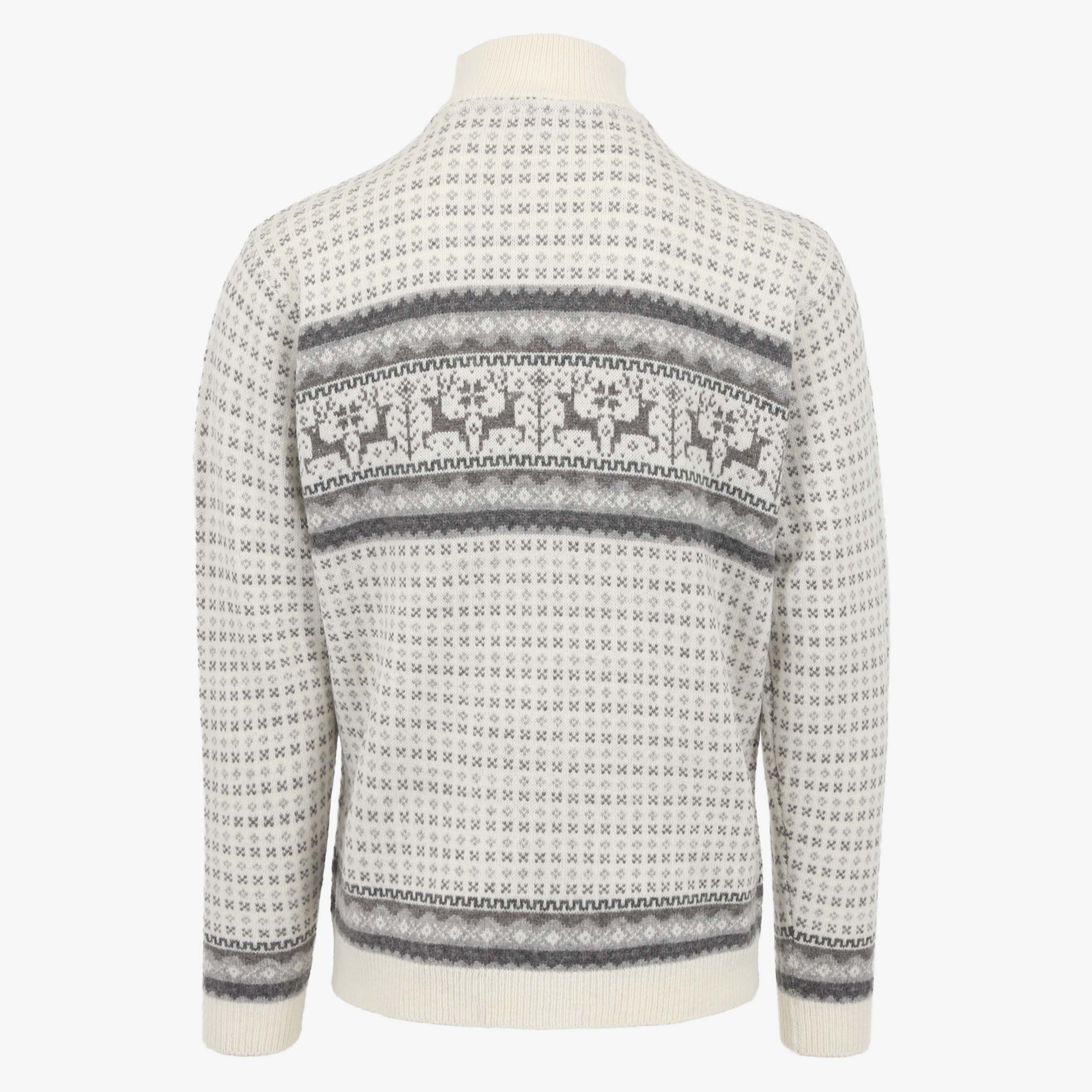 Hreindýrsholt-Strickpullover mit Rentier-Motiven