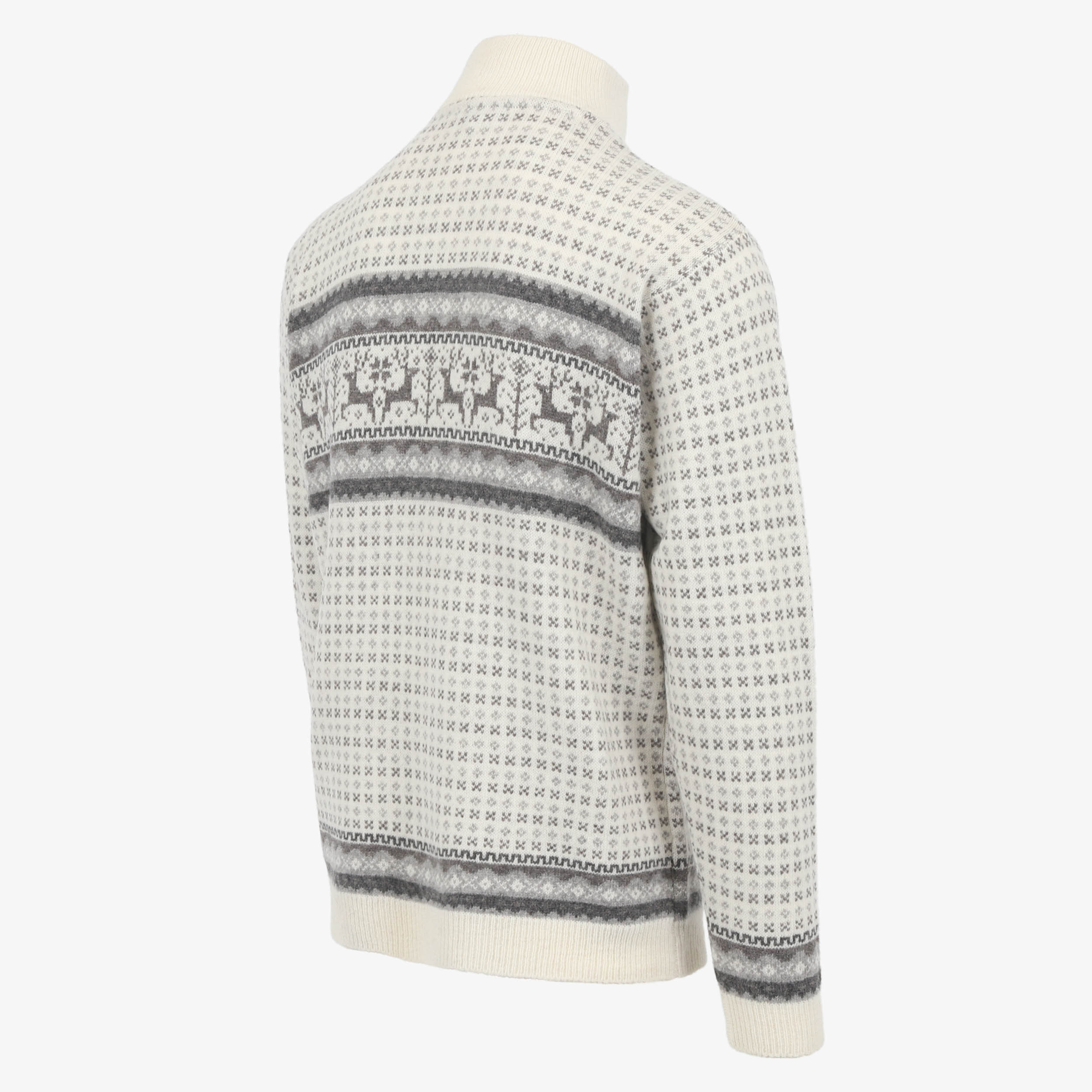 Hreindýrsholt-Strickpullover mit Rentier-Motiven