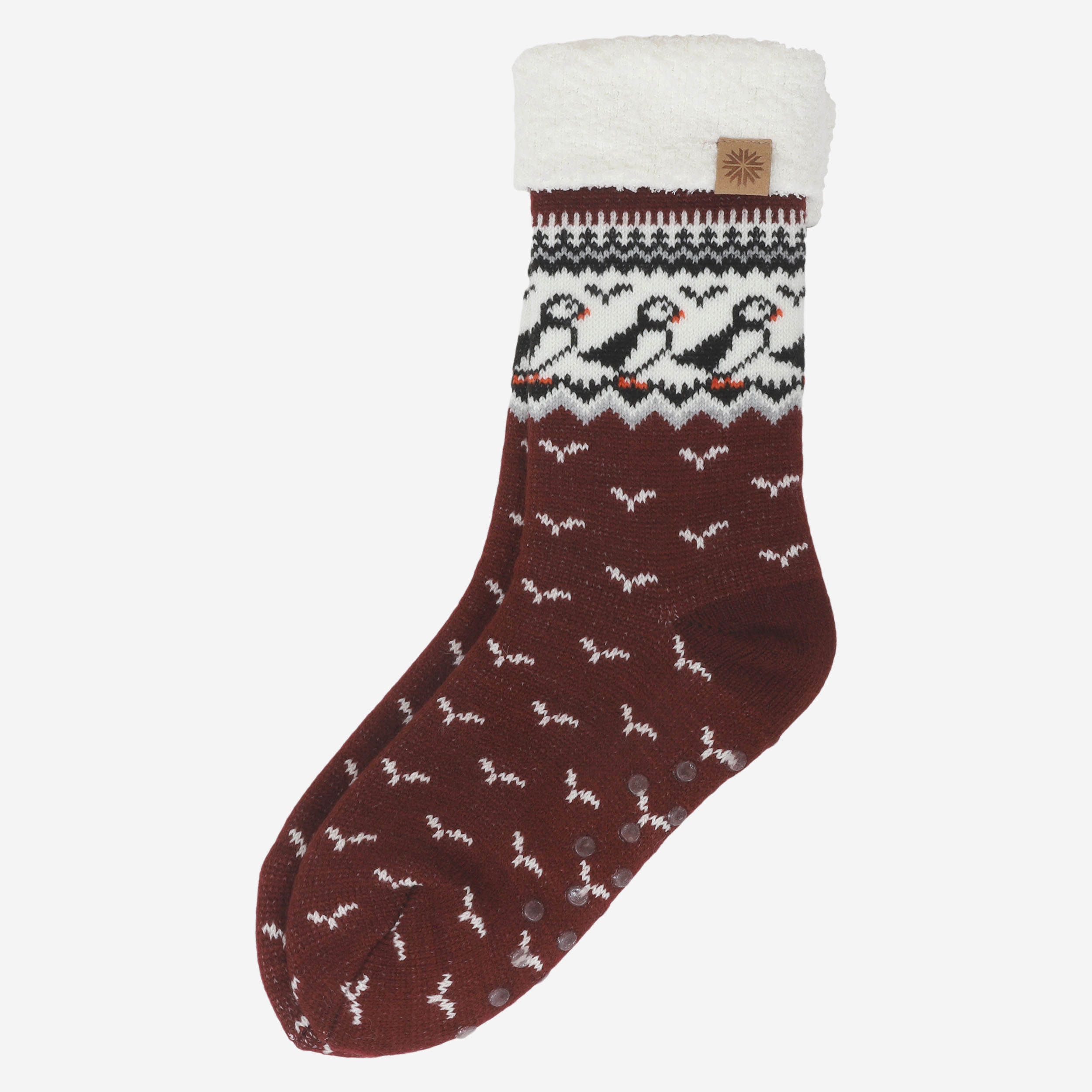 Lundaklettur soft socks with puffin pattern