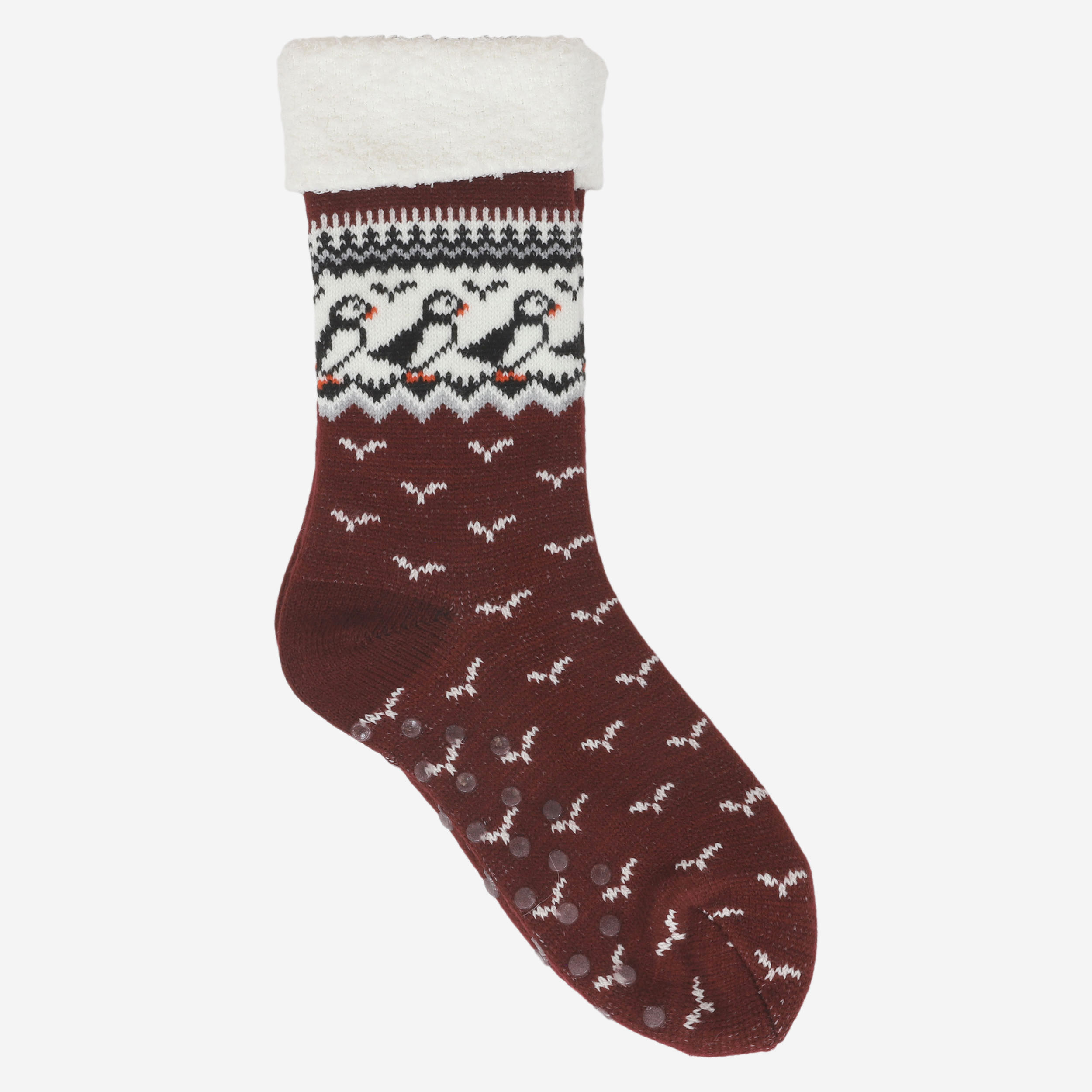 Lundaklettur soft socks with puffin pattern