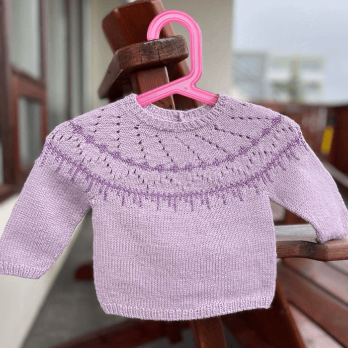 Heiðmörk kids sweater knitting pattern
