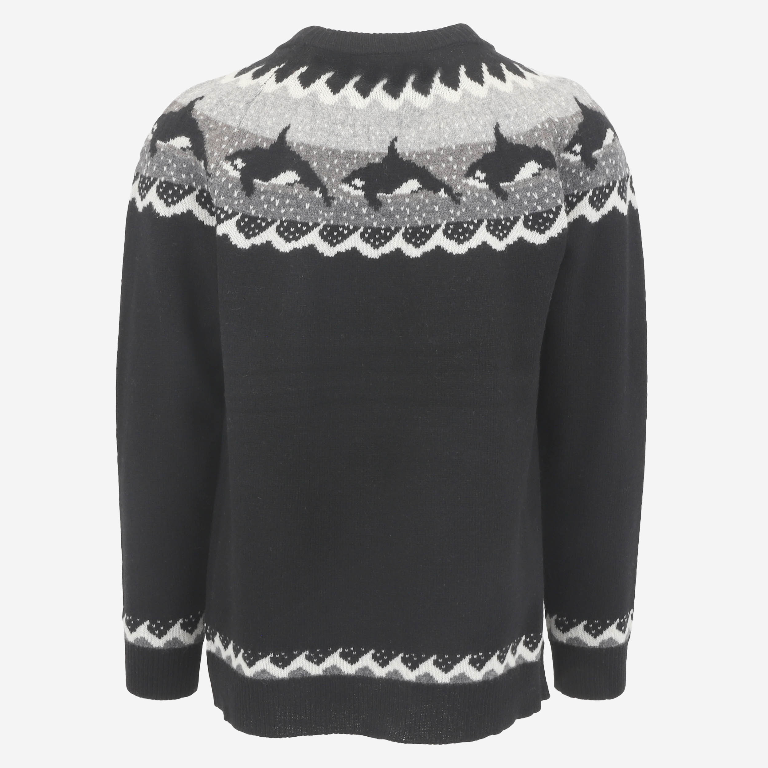 Hvalur wool sweater with orca design
