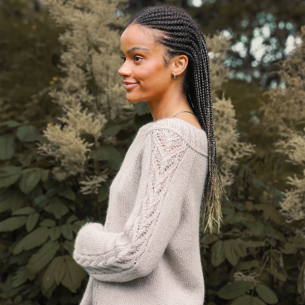 Flétta summer sweater knitting pattern