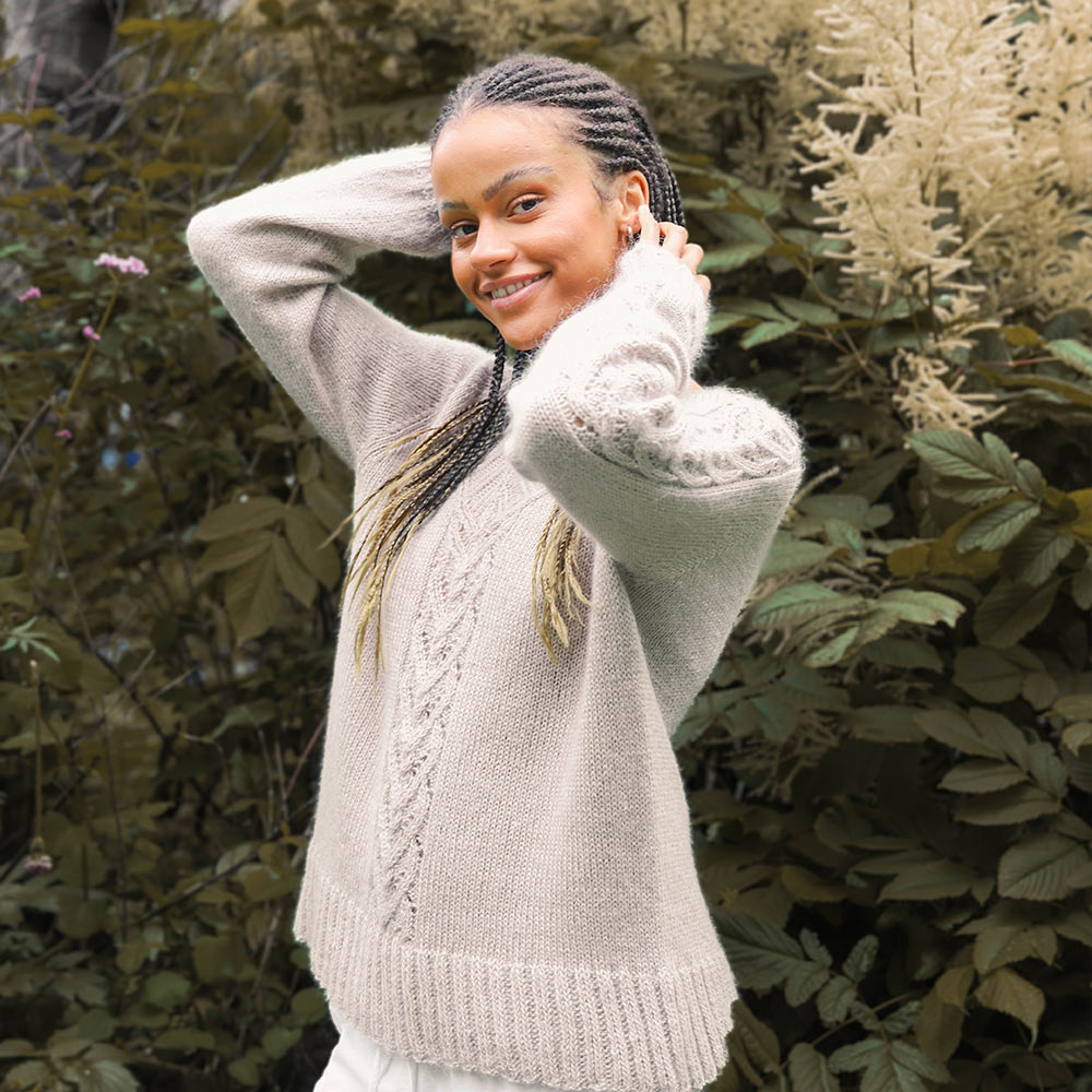 Flétta summer sweater knitting pattern