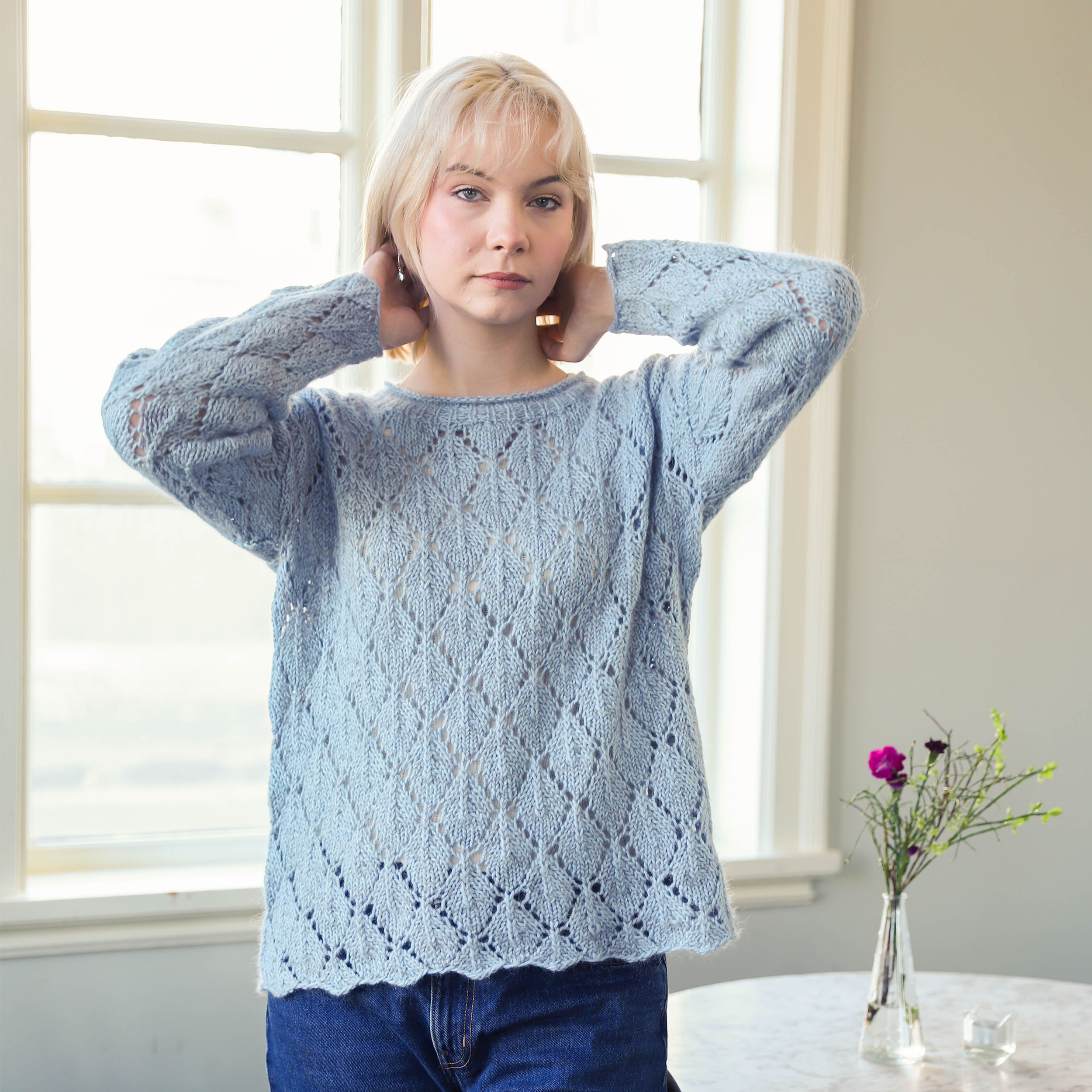 Margrét summer sweater knitting pattern