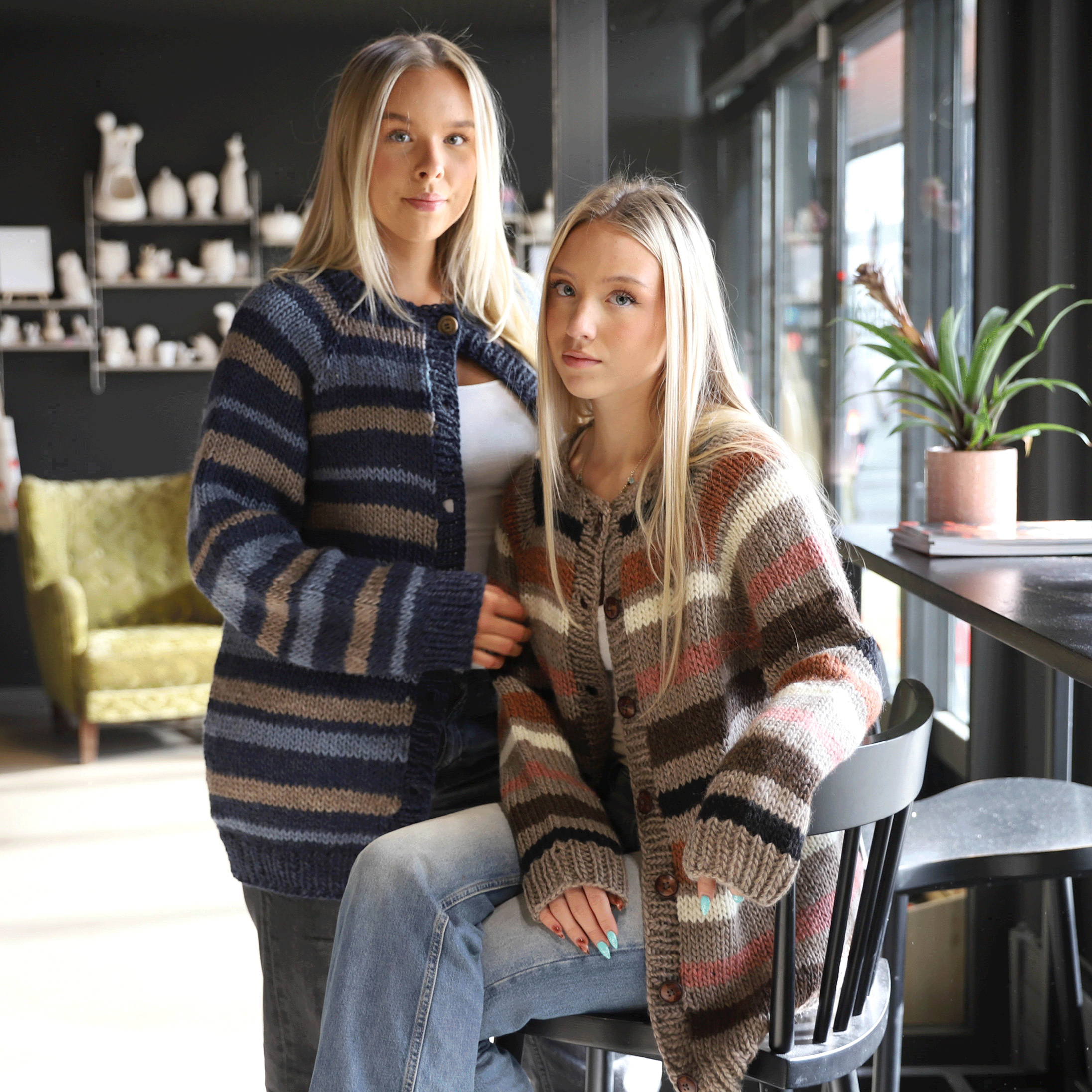 Finka adult cardigan knitting pattern