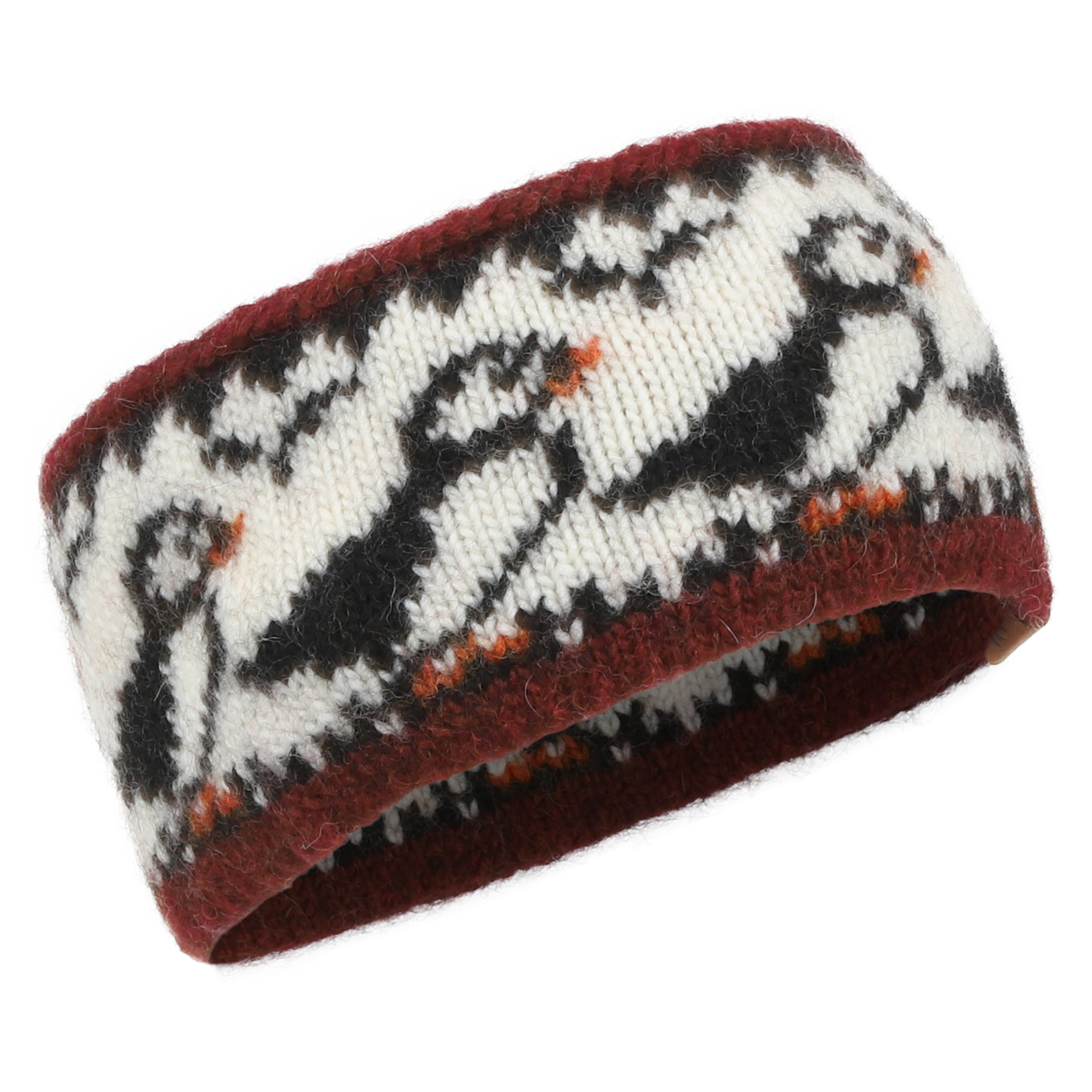 Lundi wool headband with puffin design