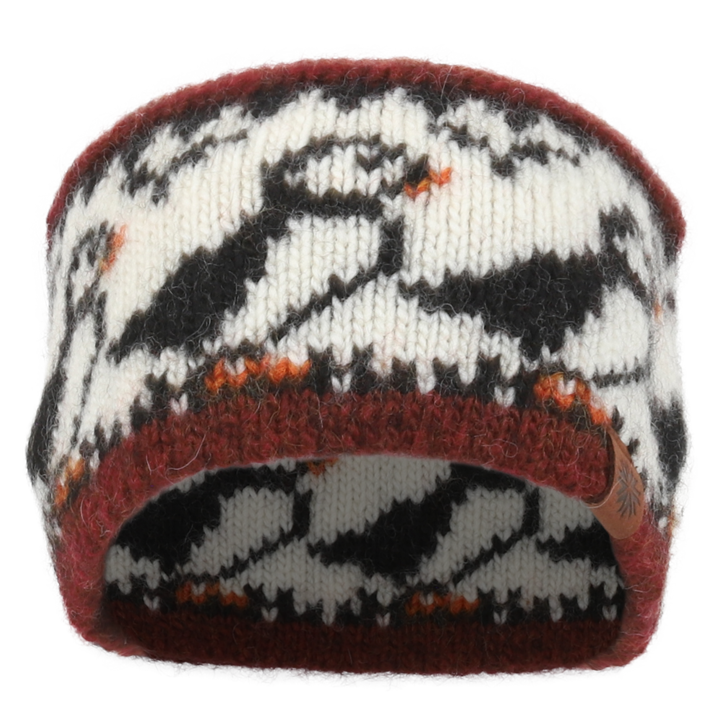 Lundi wool headband with puffin design