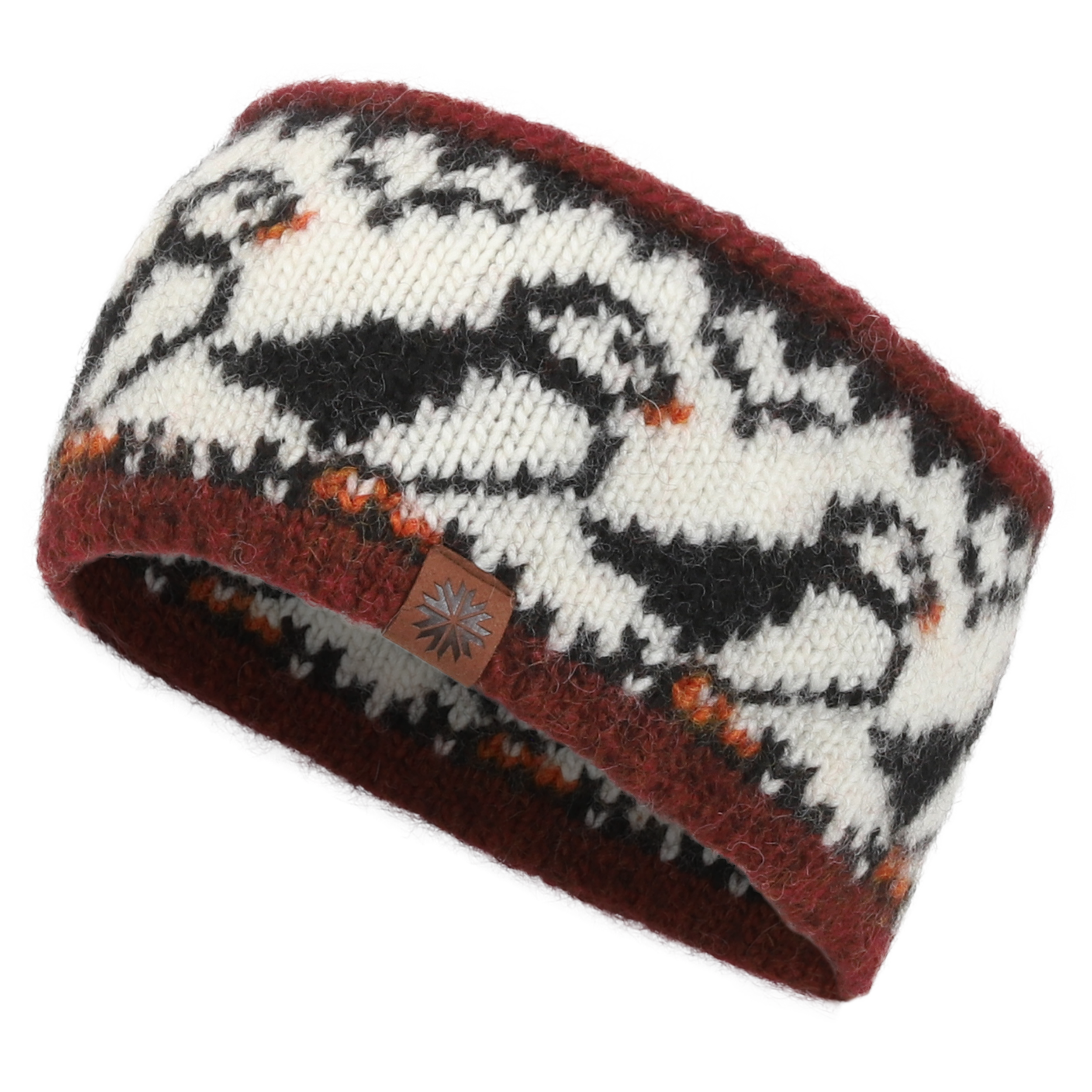 Lundi wool headband with puffin design