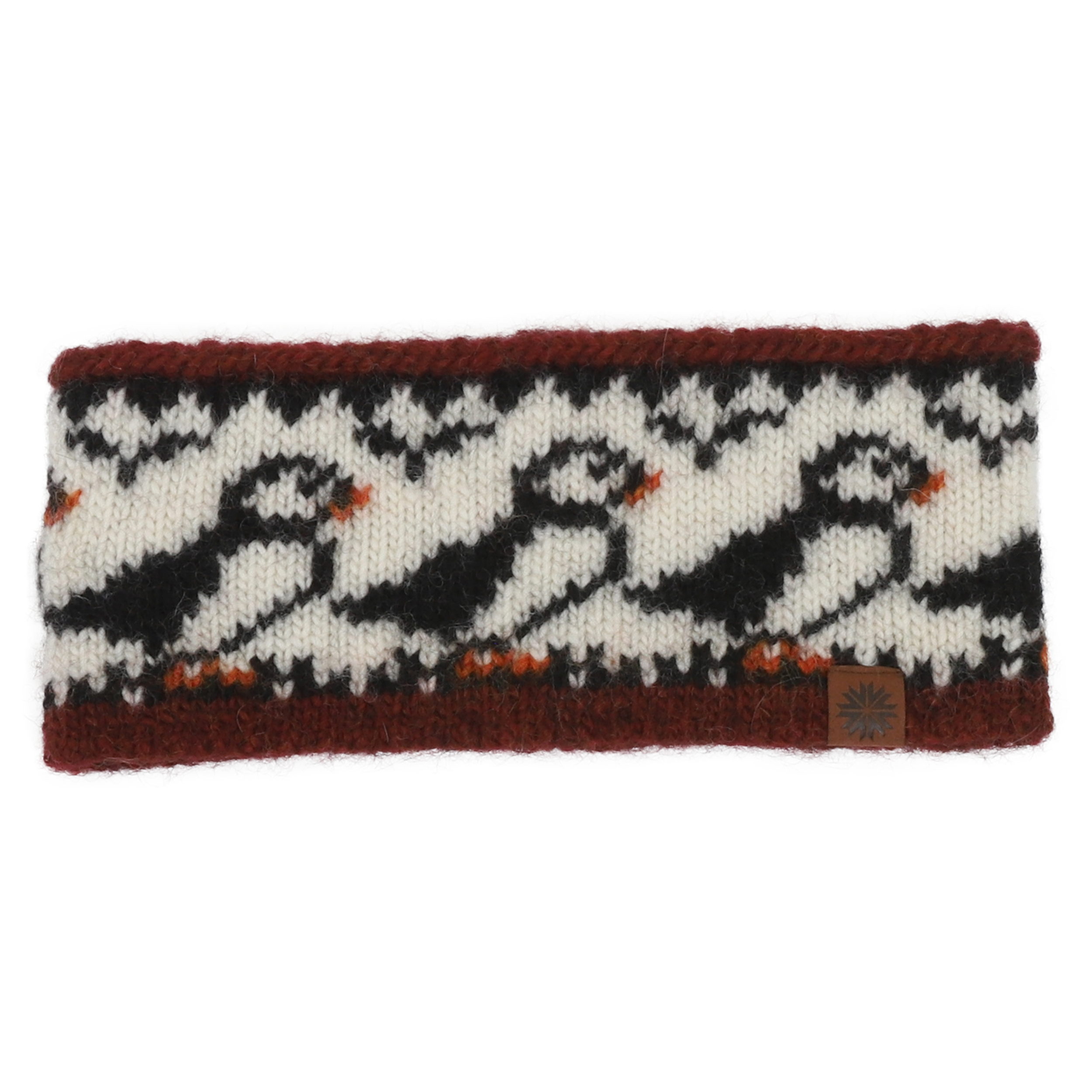 Lundi wool headband with puffin design